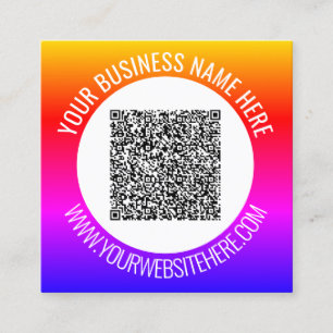 Your QR Code Scan Info Custom Text Business Card