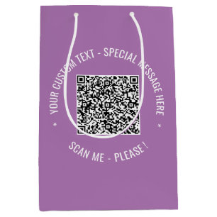 Your QR Code Scan Info Custom Text Gift Bag