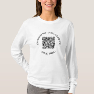 Your QR Code Scan Info Custom Text Gift T-Shirt