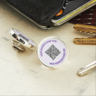Your QR Code Scan Info Custom Text Lapel Pin Gift
