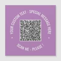 Your QR Code Scan Info Custom Text Magnetic Card