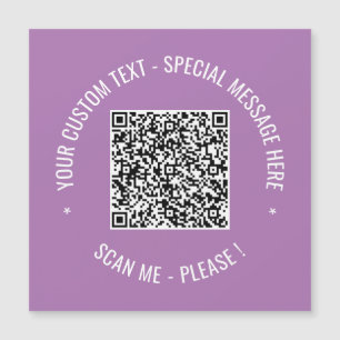 Your QR Code Scan Info Custom Text Magnetic Card