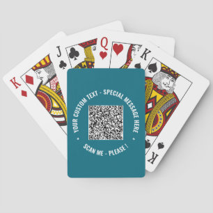 Your QR Code Scan Info Custom Text Playing Cards