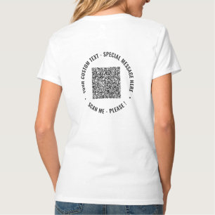 Your QR Code Scan Info Custom Text T-Shirt Example