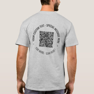 Your QR Code Scan Info Custom Text T-Shirt Gift