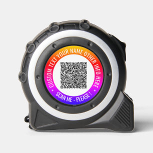 Your QR Code Scan Info Custom Text Tape Measure 1