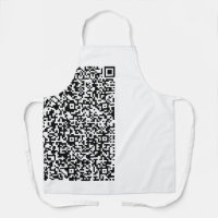 Your QR Code Scan Info Funny Apron Custom Colour