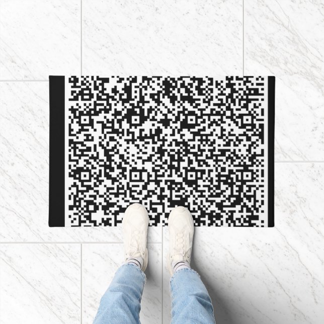 Your QR Code Scan Info Personalised Doormat (Indoor)