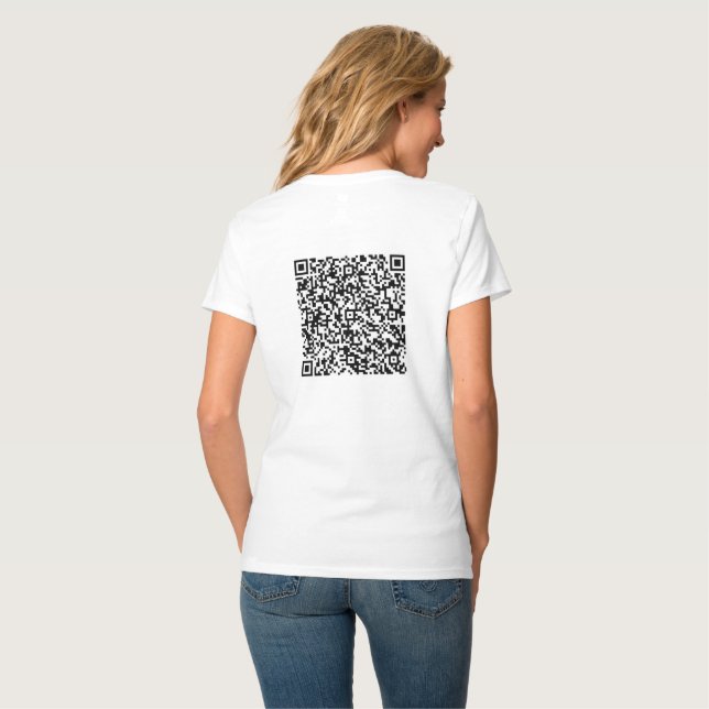 Your QR Code Scan Info Personalised Funny T-Shirt (Back Full)
