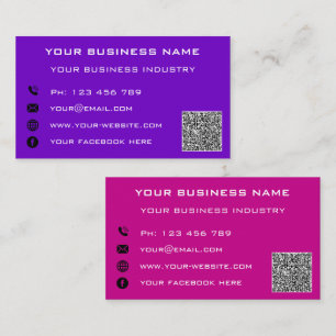 Your QR Code Scan Info Text Company Business Card