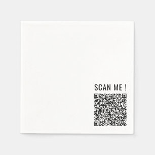 Your QR Code Scan Info Text Personalised Napkins