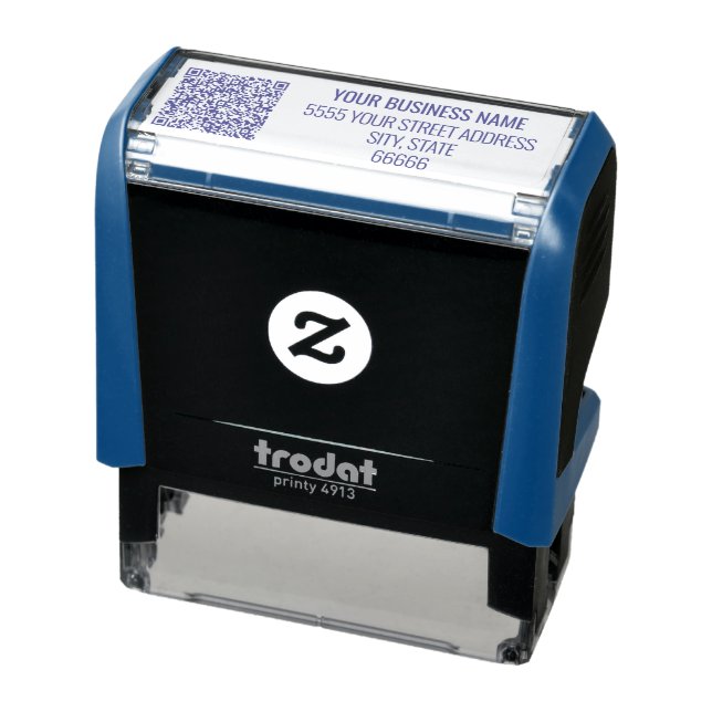 Your QR Code Scan Name Address Self-inking Stamp (Product)
