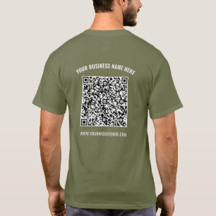 Your QR Code Scan Name Website Business T-Shirt