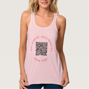 Your QR Code Scan Text Funny Personalised Tank Top