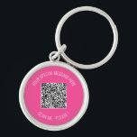 Your QR Code Special Message Text Keychain Gift<br><div class="desc">Choose Colors and Font - Keychains with Your Special QR Code Info and Custom Text Personalized Modern Keychain Gift - Add Your QR Code - Image or Logo - photo / Text - Name or other info / message - Resize and Move or Remove / Add Elements - Image /...</div>