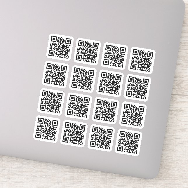 Your QR code square rounded corners vinyl Sticker (Detail)
