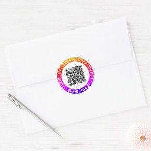 Your QR Code Stickers Tenmplate Personalised Text