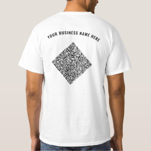 Your QR Code T-Shirt and Custom Text Choose Colour