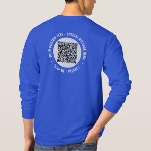 Your QR Code T-Shirt Exampe with Custom Text