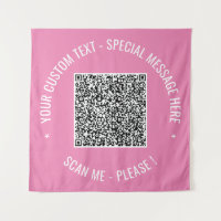 Your QR Code Tapestry Example with Custom Text