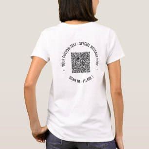 Your QR Code Text and Colour Promotional T-Shirt