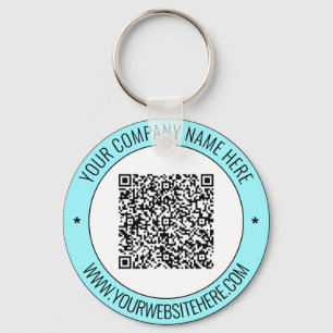Your QR Code Text and Colours Promotional Keychain