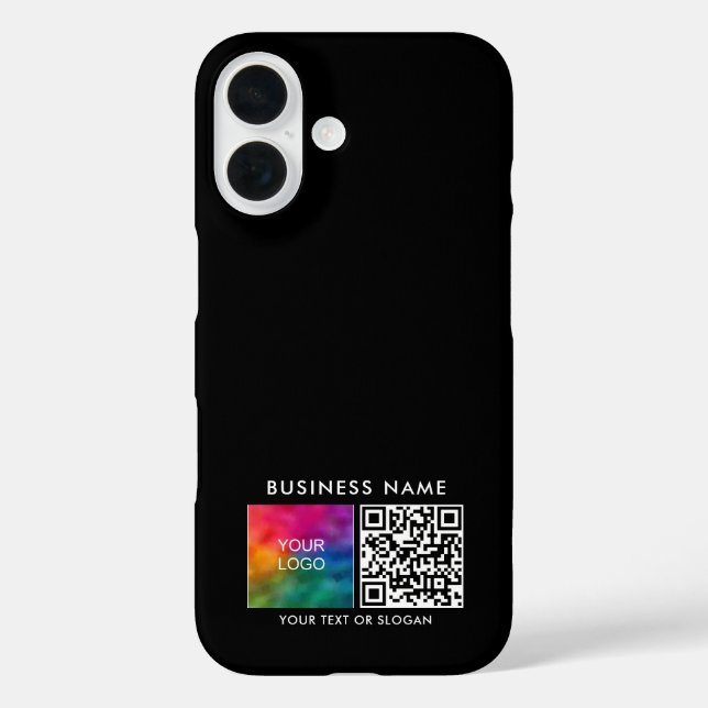 Your QR Code Upload Own Business Logo Apple Case-Mate iPhone Case (Back)