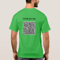 Your QR Code with Custom Text Personalised T-Shirt