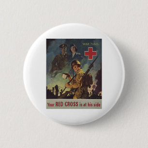 Your Red Cross Is At His Side 6 Cm Round Badge