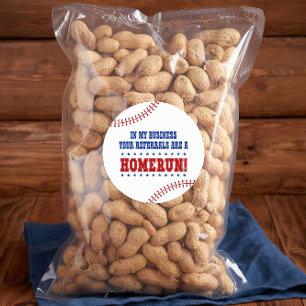Your Referrals are a Homerun Baseball Pop By Classic Round Sticker