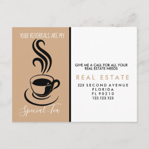 your referrals are My Special-Tea announcement  Postcard
