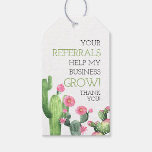 Your Referrals Help Business Grow Gift Tags