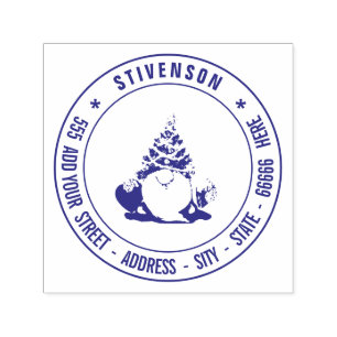 Your Return Address Name Custom Image Personalised Self-inking Stamp