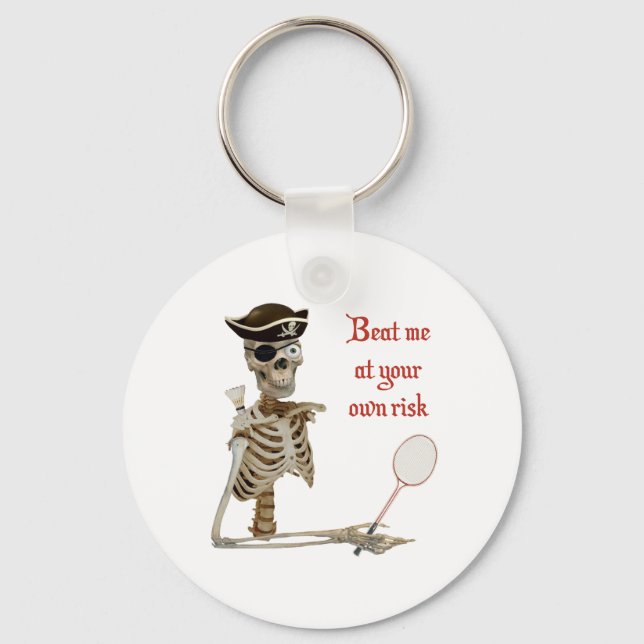 Your Risk Badminton Pirate Key Ring (Front)