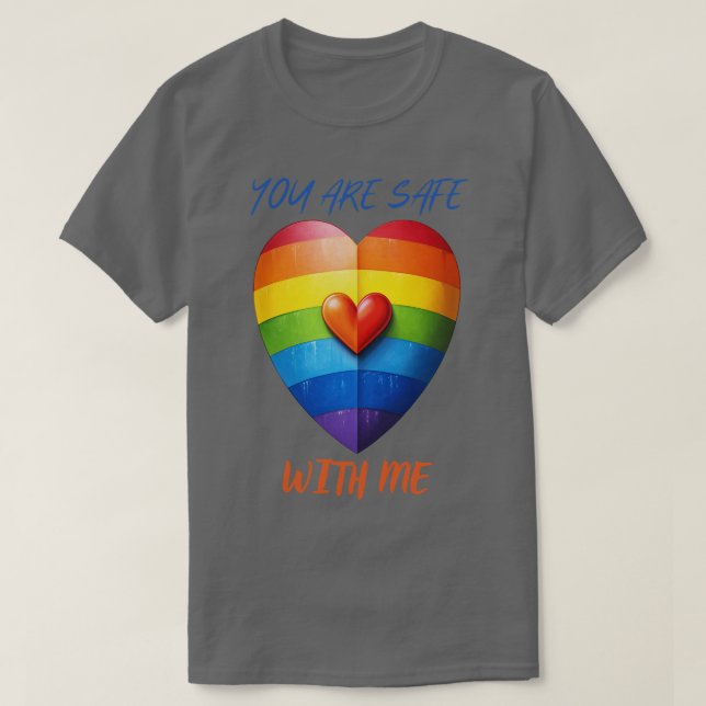 Your Safe With Me Protect Trans Kids T-Shirt (Design Front)