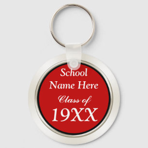 Your School Name, Year, Colours Class Reunion Key Ring