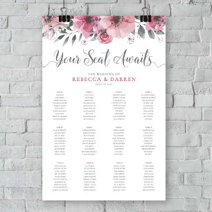 Your Seat Awaits 12 Table Wedding Seating Chart