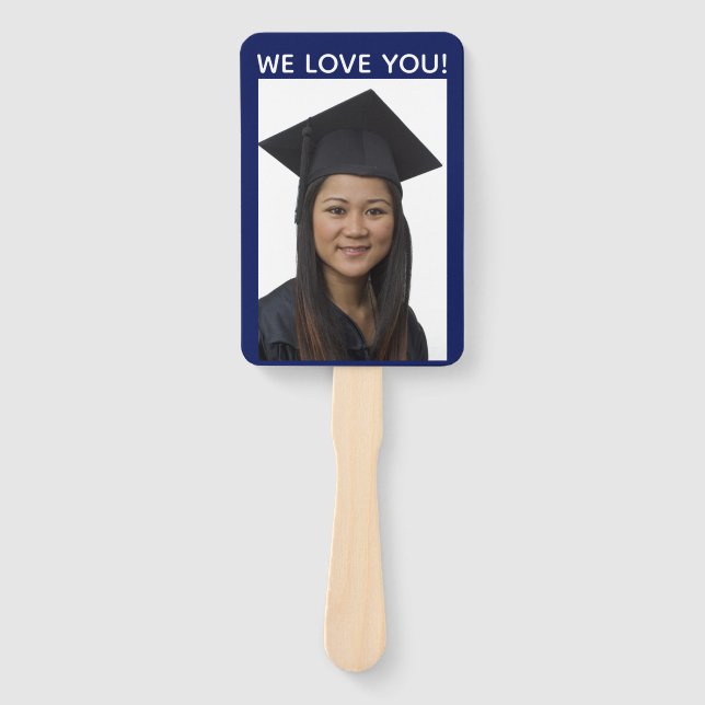 Your Senior Grad Photo Graduation Party Hand Fan (Front)