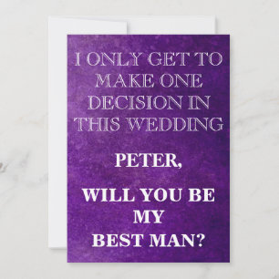Your Service as a Best Man Request Invitation