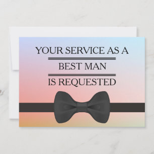Your Service as a Groomsman Best Man Request Invitation