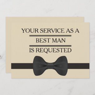 Your Service as a Groomsman Best Man Request Invitation