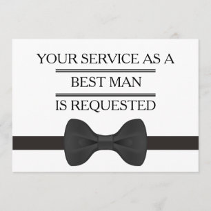 Your Service as a Groomsman Best Man Request Invitation