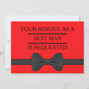 Your Service as a Groomsman Best Man Request Invitation