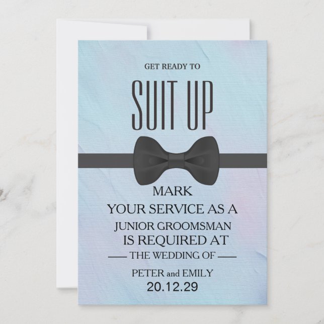 Your Service as a Groomsman Invitation (Front)