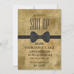 Your Service as a Groomsman Invitation