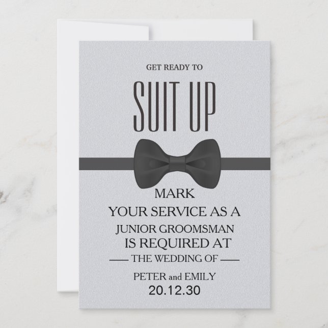 Your Service as a Groomsman Invitation (Front)