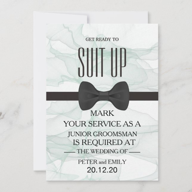 Your Service as a Groomsman Invitation (Front)