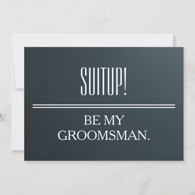 Your Service as a Groomsman Invitation (Front)