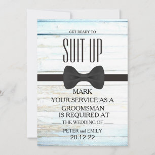 Your Service as a Groomsman Invitation