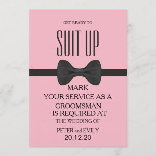 Your Service as a Groomsman Invitation